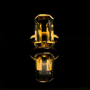 citrine cocktail Ring Front
