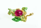 Rubllite and Diamond Ring