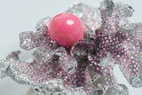 Conch Pearl Diamond Brooch and Bracelet