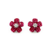 Pink Flower Earrings