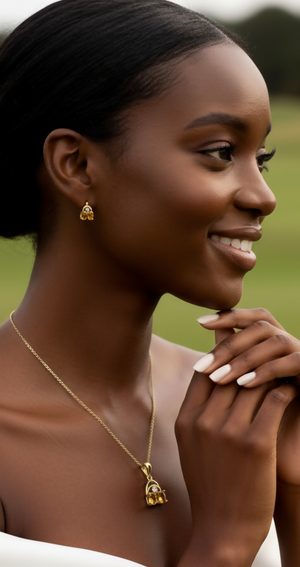 Citrine and Diamonds Set