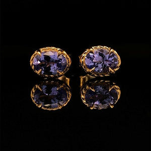 Oval Cut Tanzanite Studs