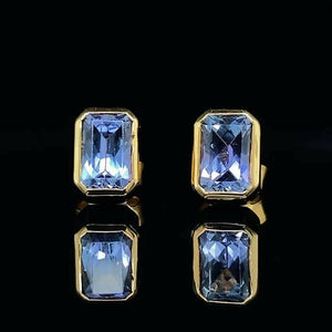 Radiant Cut Tnzanite Bezel