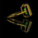 Green Moldavite Ring SideV