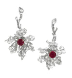 Ruby Diamond Earrings
