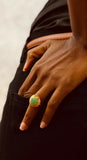 Chrysoprase on Model ring
